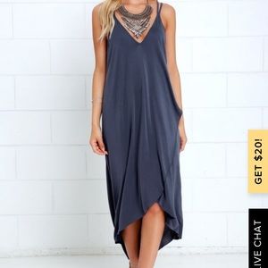 Washed Blue High-Low Dress